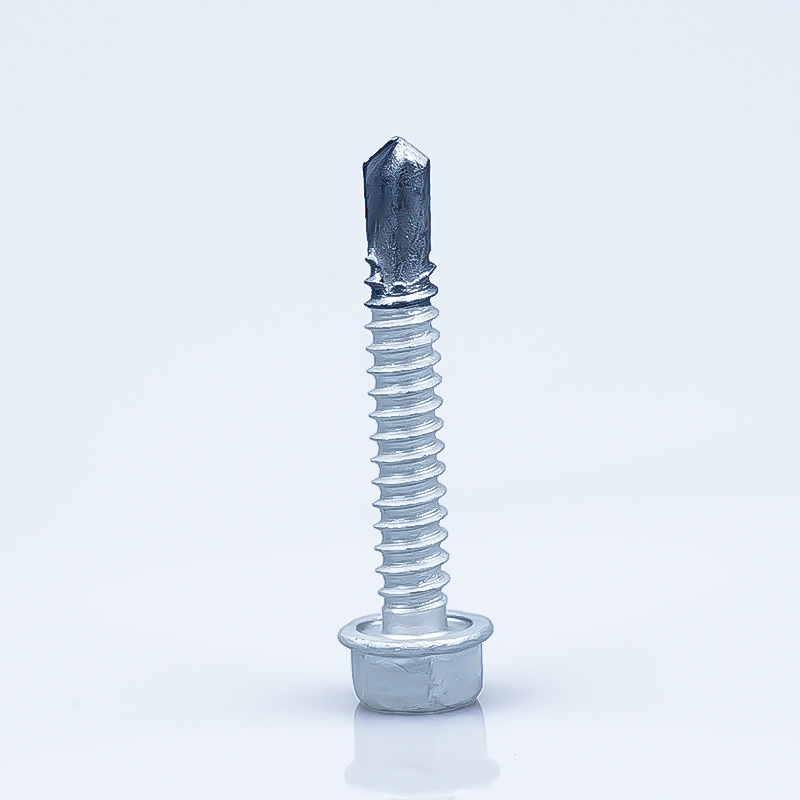 (SUS304/316+410) Bi-metal  Self Drilling Screw Double Thread Hex Washer Head Point NO.5