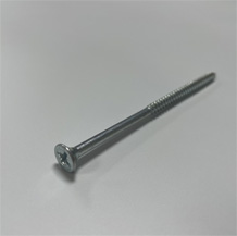 CSK Hardened Single Thread Chipboard Screw. CE Approved