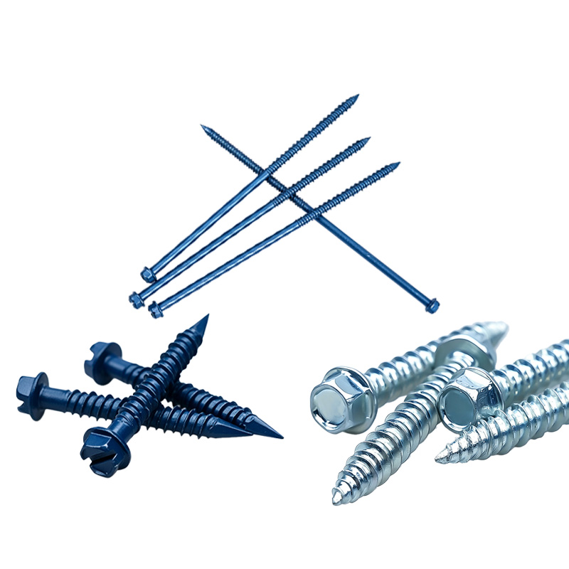 Carbon Steel Fixing Hex Flange Head Concrete Screw For Masonry Construction
